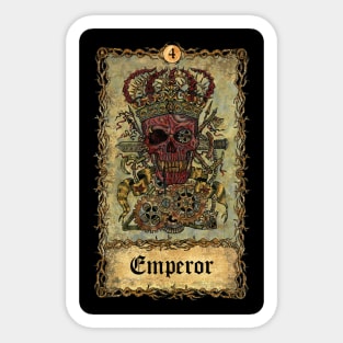 Emperor. Eternal Bones Tarot (Colorful) Sticker